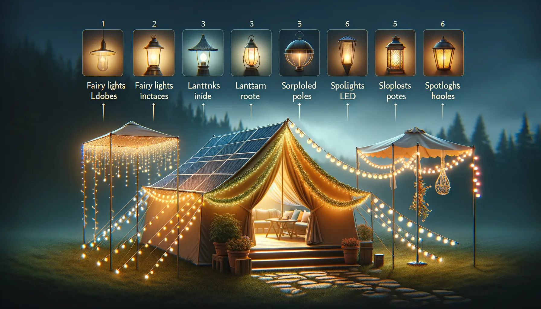 Types of Lighting Options for Outdoor Tents